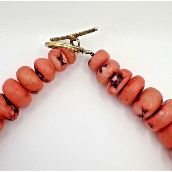 Vintage Pink Coral Chunky Necklace Beautiful! - Picture 6 of 9